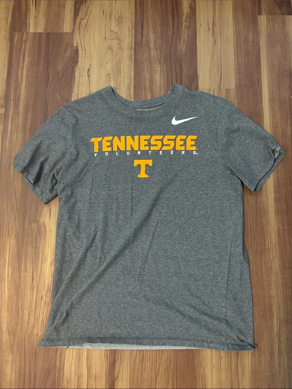 Nike Gray Dri-FIT Athletic Tee with White Branding